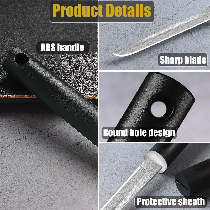 Roczipeng paring knife with sheath for portable use