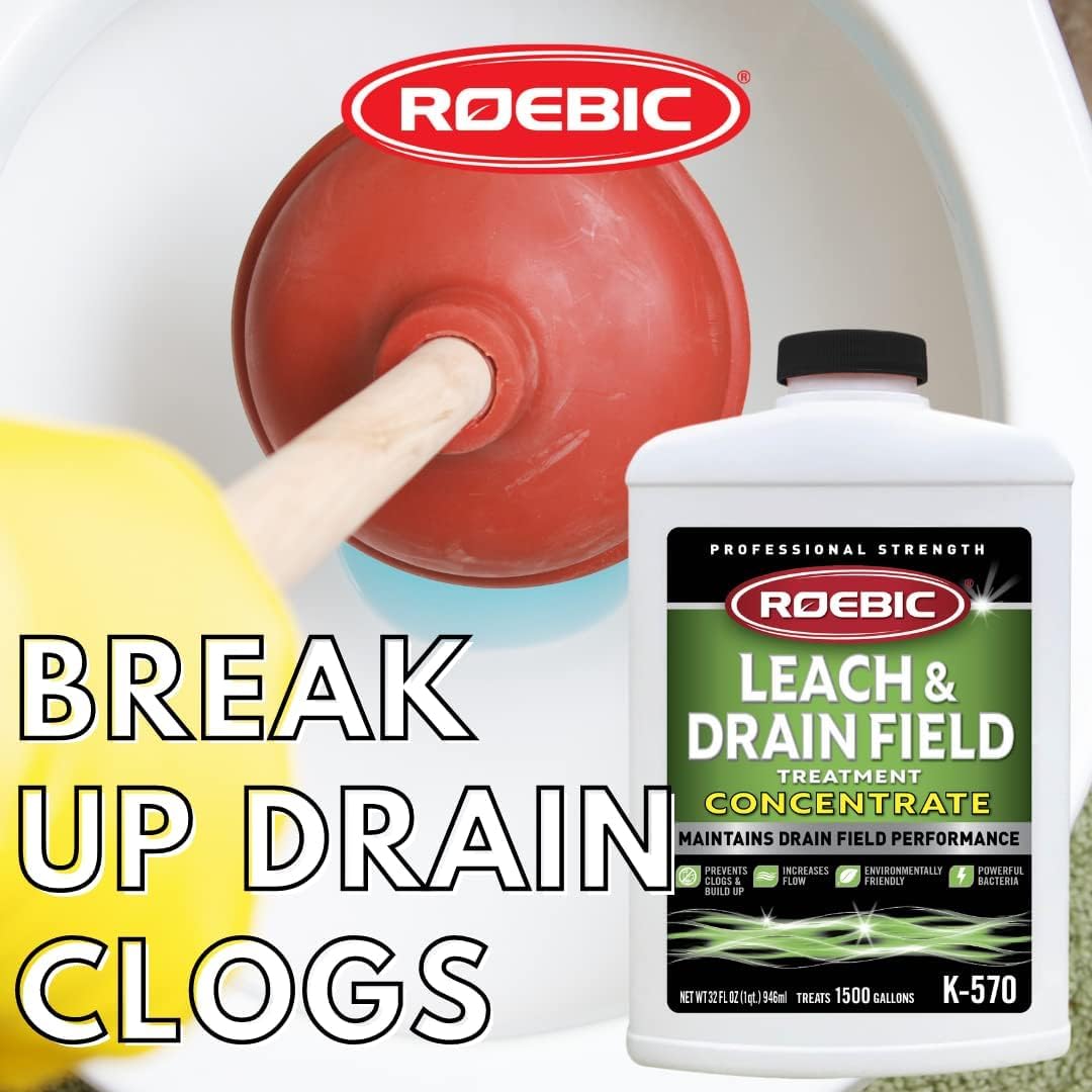 Drain field maintenance with Roebic K-570 product packaging