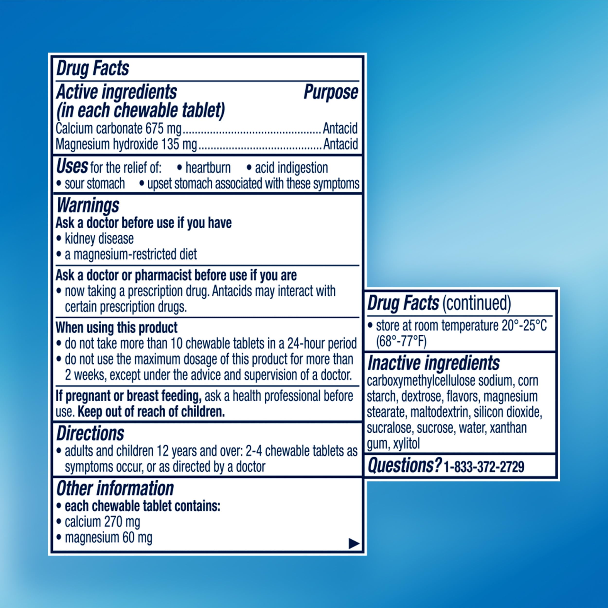 Rolaids Original Strength chewable tablet pack