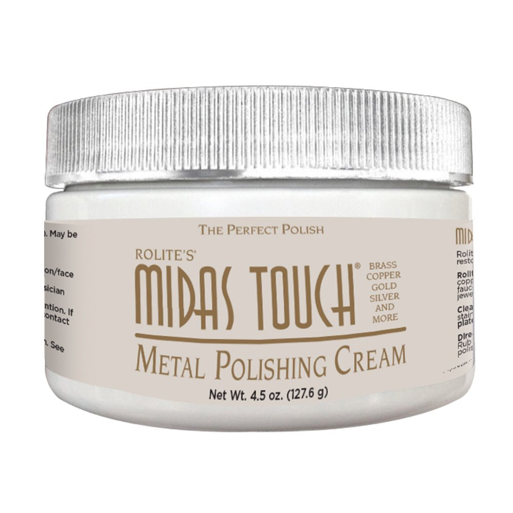 Rolite Midas Touch metal polishing cream 4.5 oz jar for gold and silver jewelry