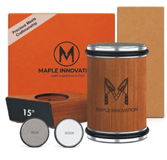 Rolling Knife Sharpener Kit with Sapele Wood magnetic system