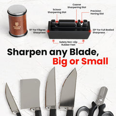 Rolling Knife Sharpener Kit ceramic disc for honing
