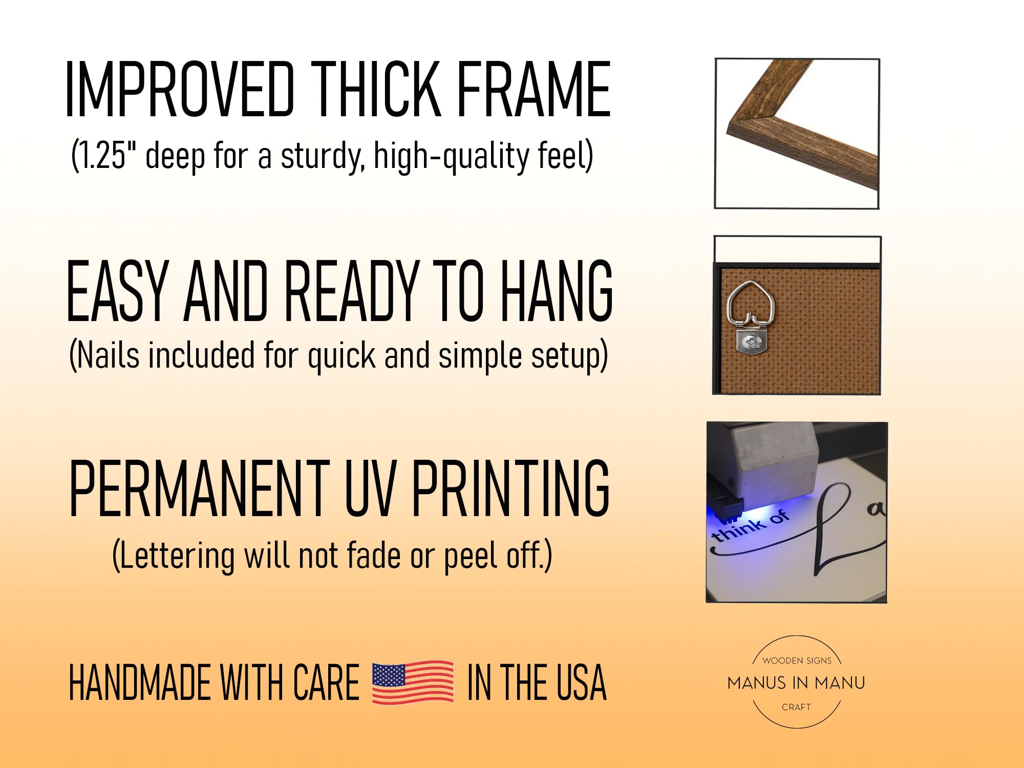 Hang hardware included for wall display