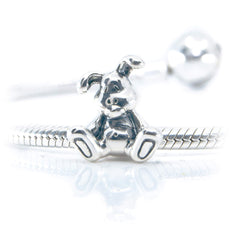 Romantic rabbit charm bead for Pandora compatible bracelets