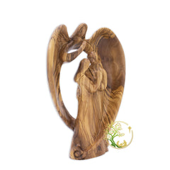Loving couple carved from the finest olive wood