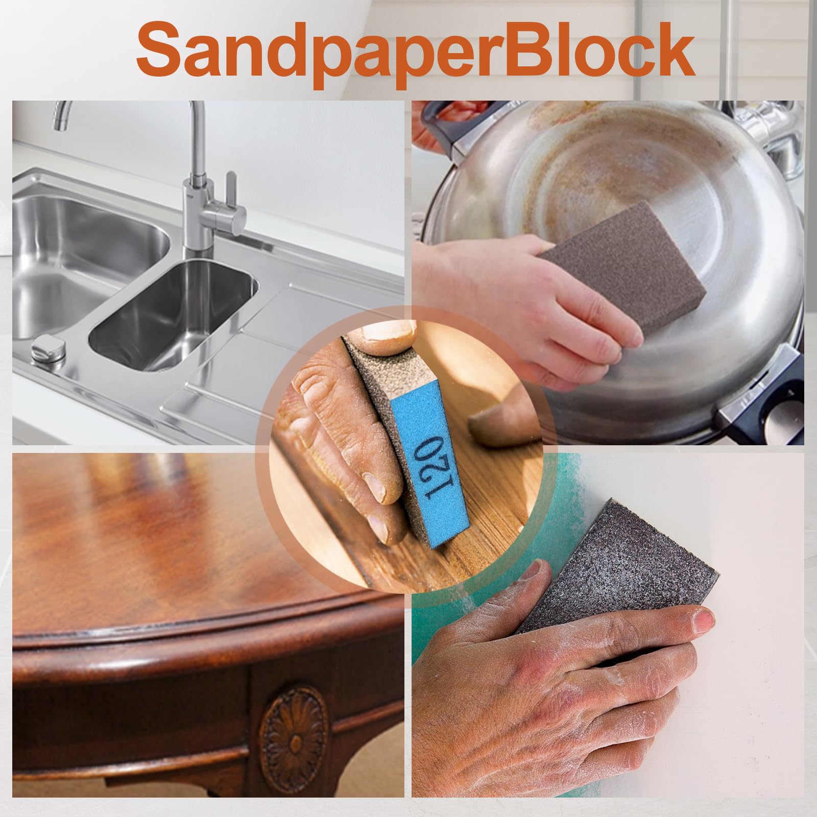 Sponge sanding block dimensions 3.9 x 2.76 x 0.6 inches