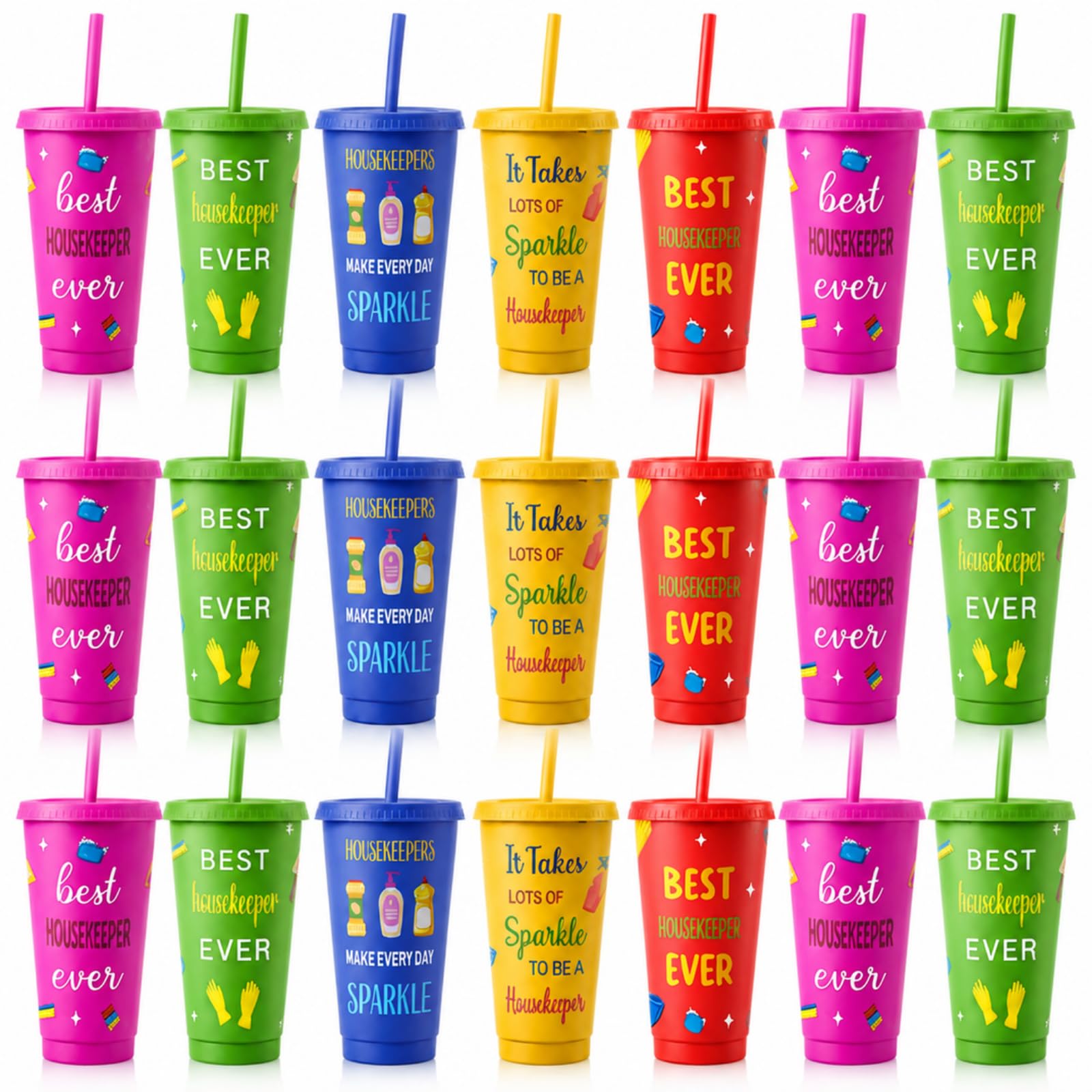Appreciation themed design on Romooa housekeeping cups