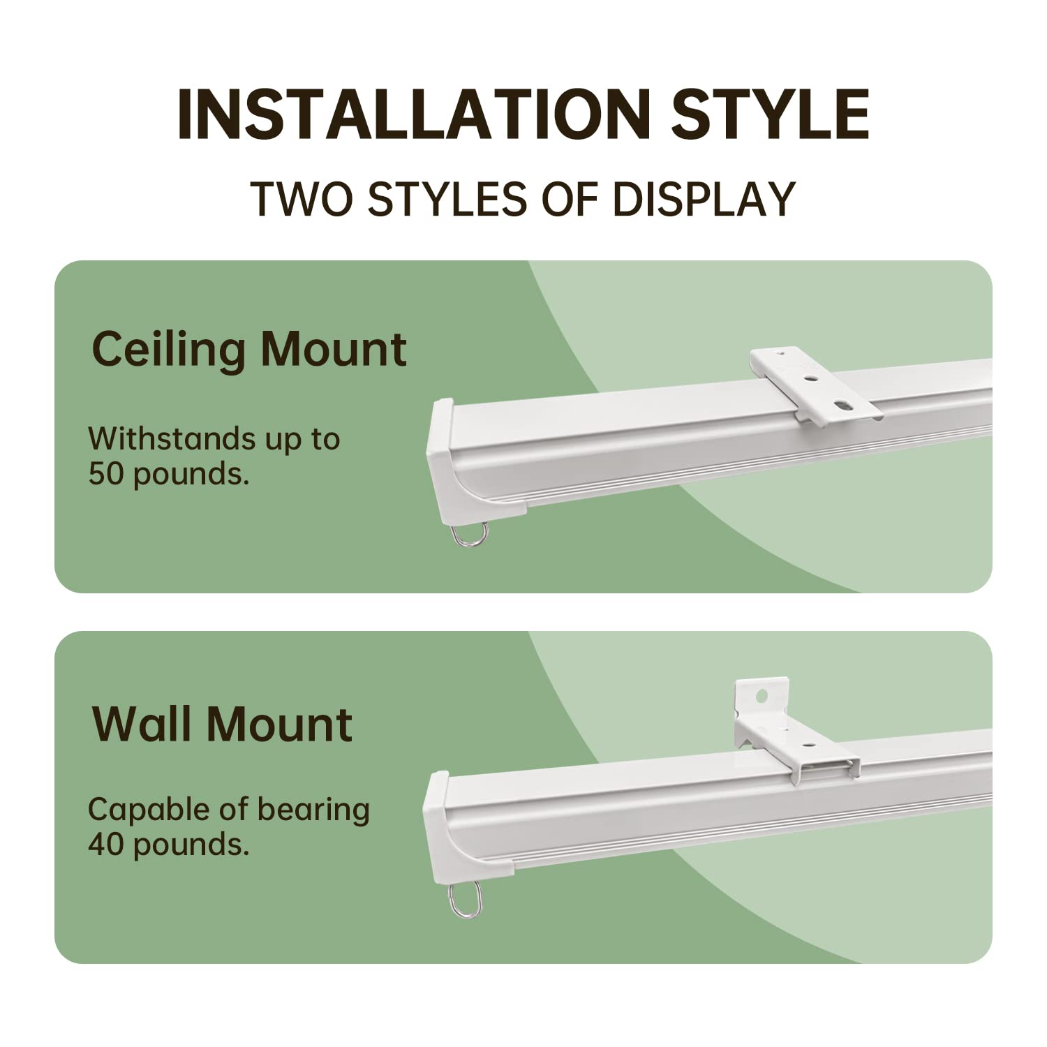 MaKefeile curtain tracks wall mounted living room