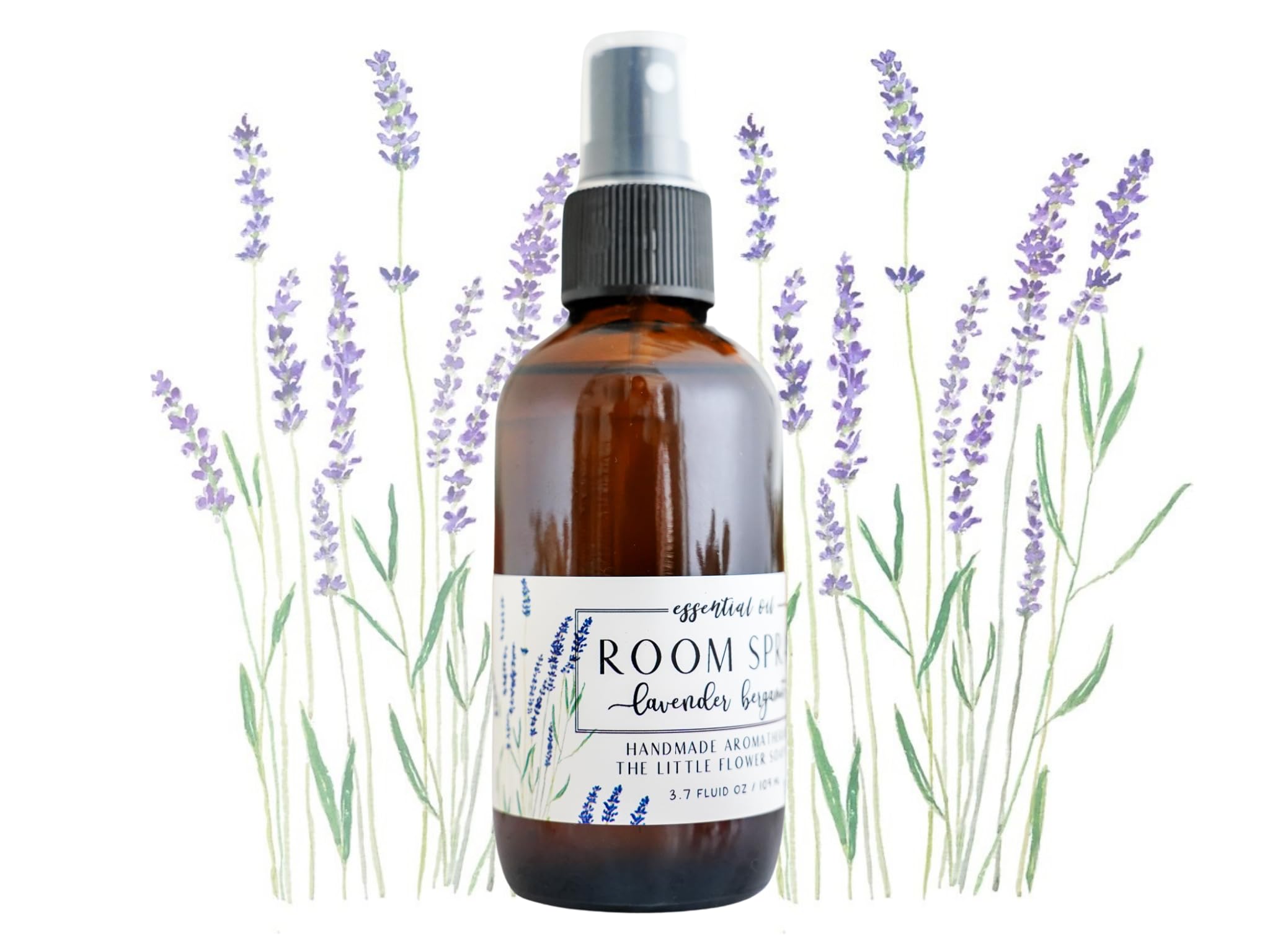 Lavender Bergamot room spray bottle on shelf