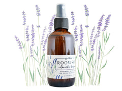 Lavender Bergamot room spray bottle on shelf