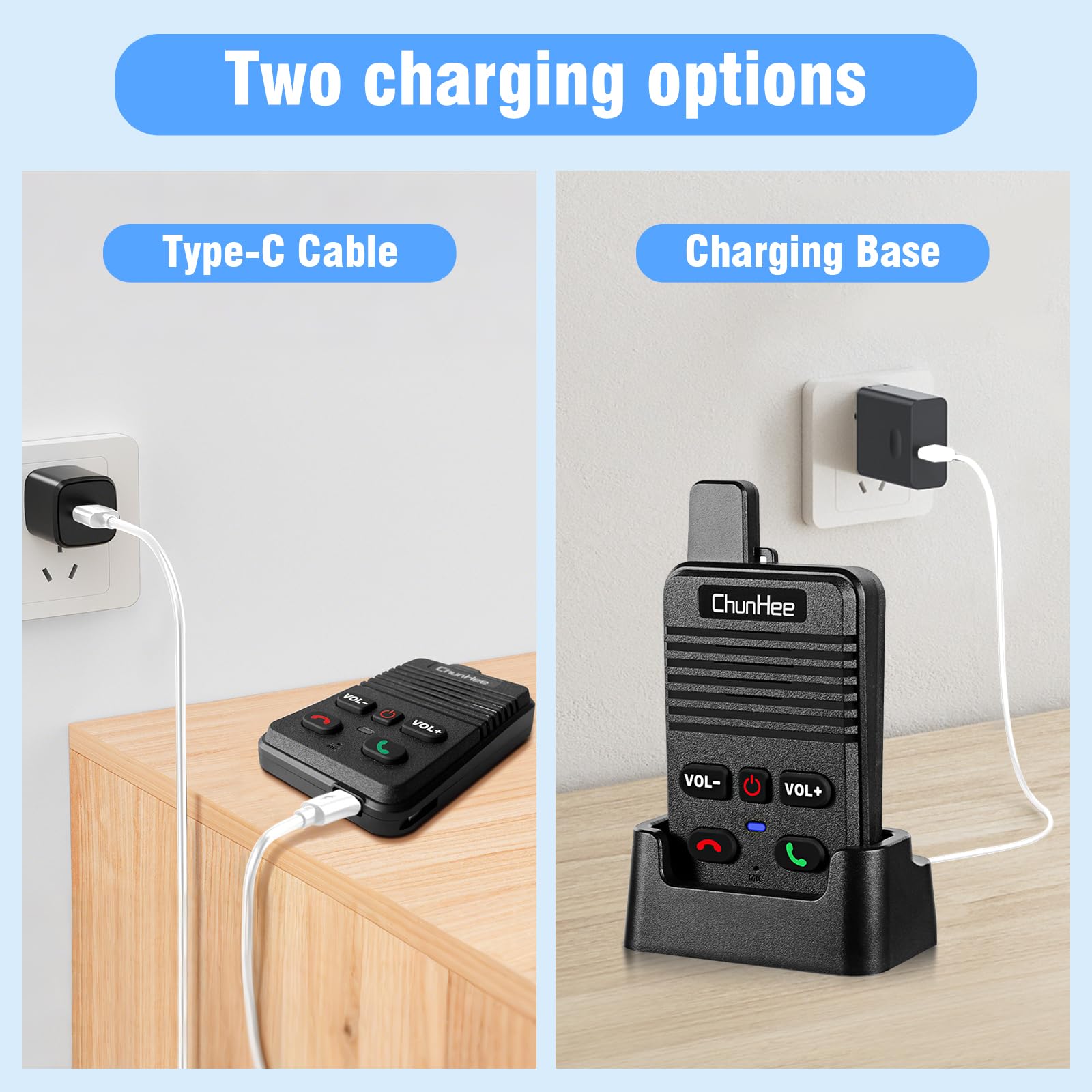 Lightweight intercom suitable for tabletop wall-mount or lanyard
