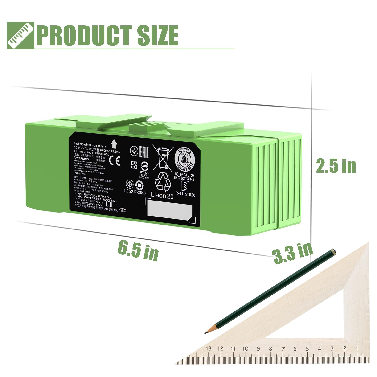 roomba battery abl-d2a replacement image