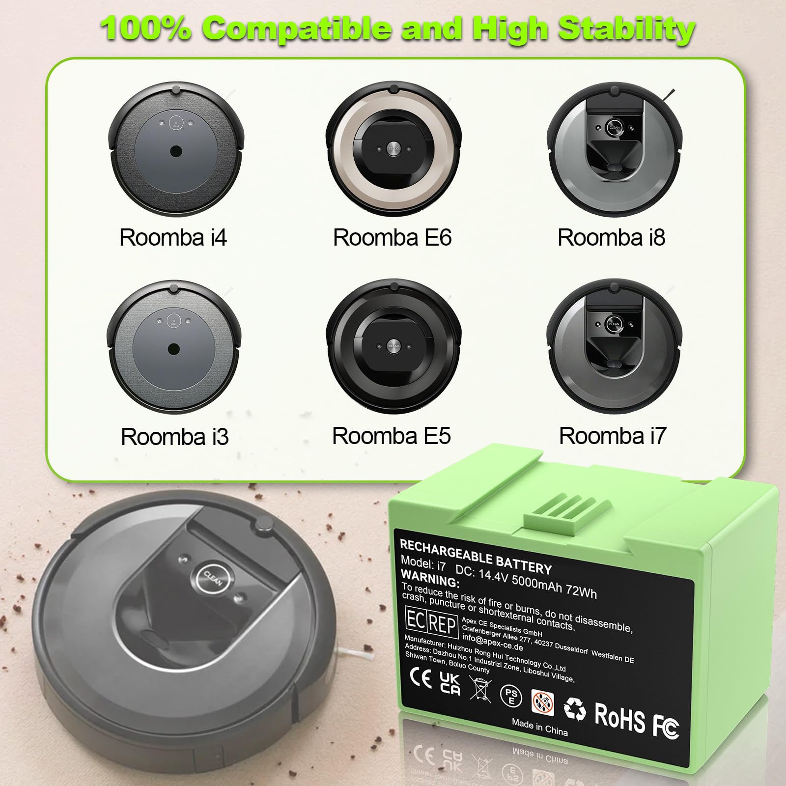Roomba i7 battery replacement by Nonbliep