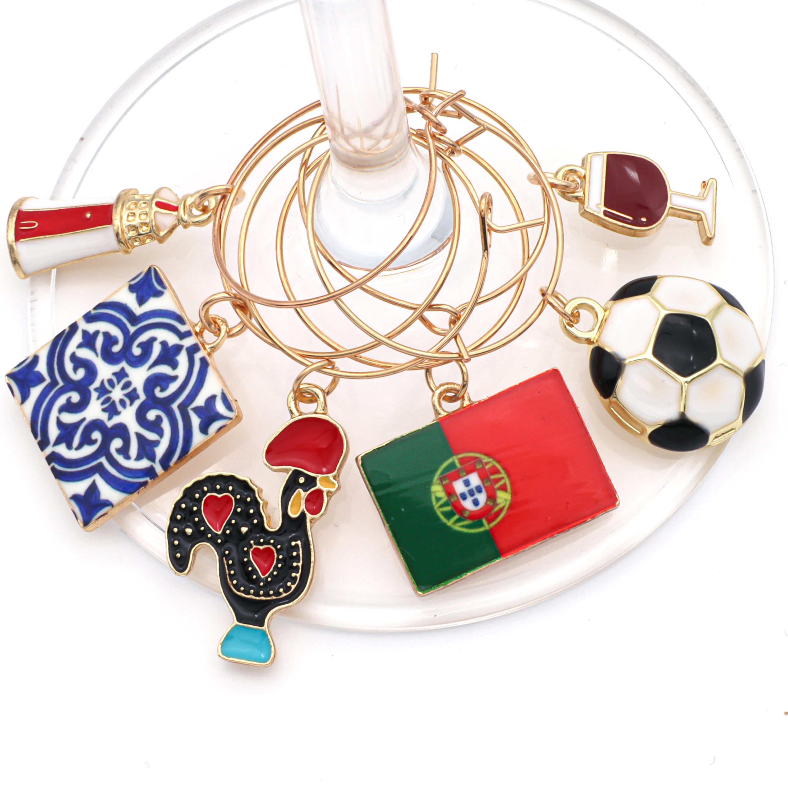 Azulejos tile charm from Serendipity Portugal Wine Charms set