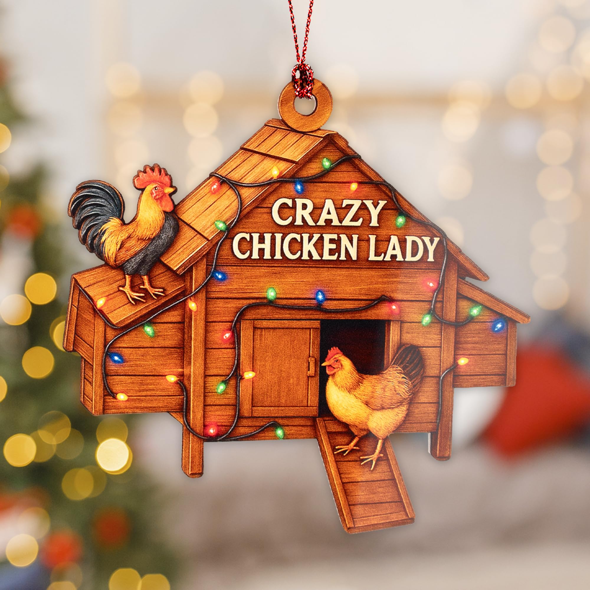 Rooster decor ornament ready to gift packaging