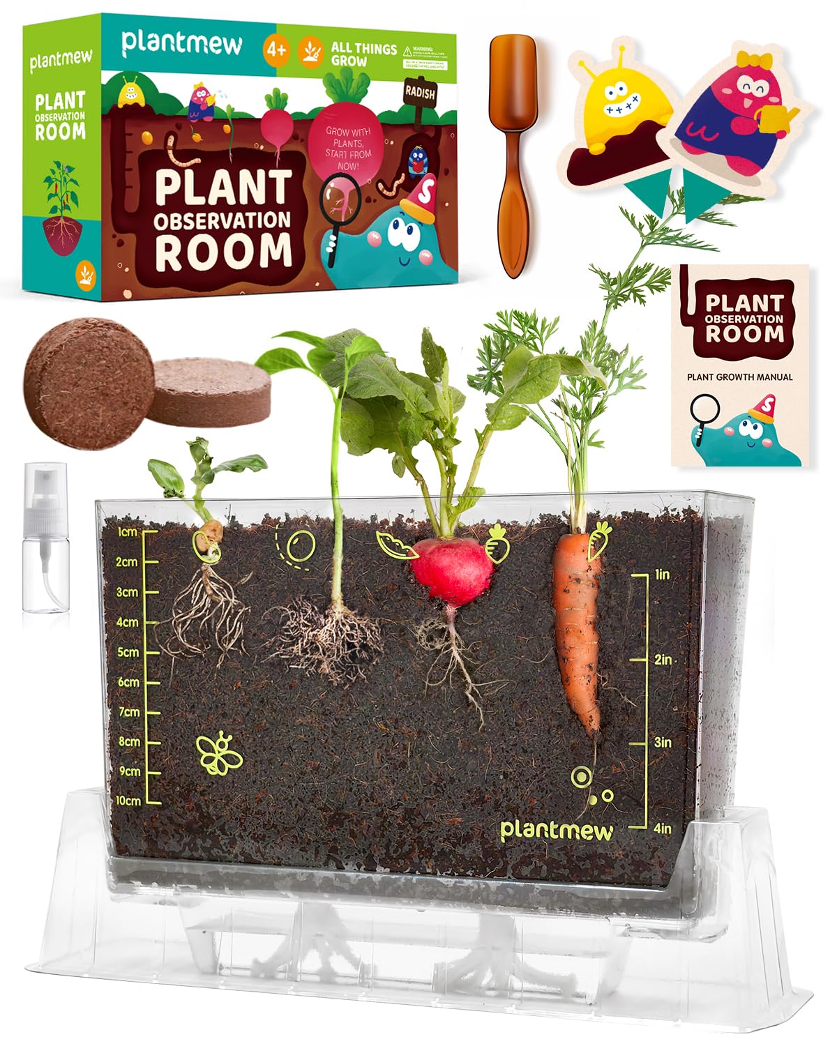 Root Viewer Kit for Kids overall with 6 seed varieties