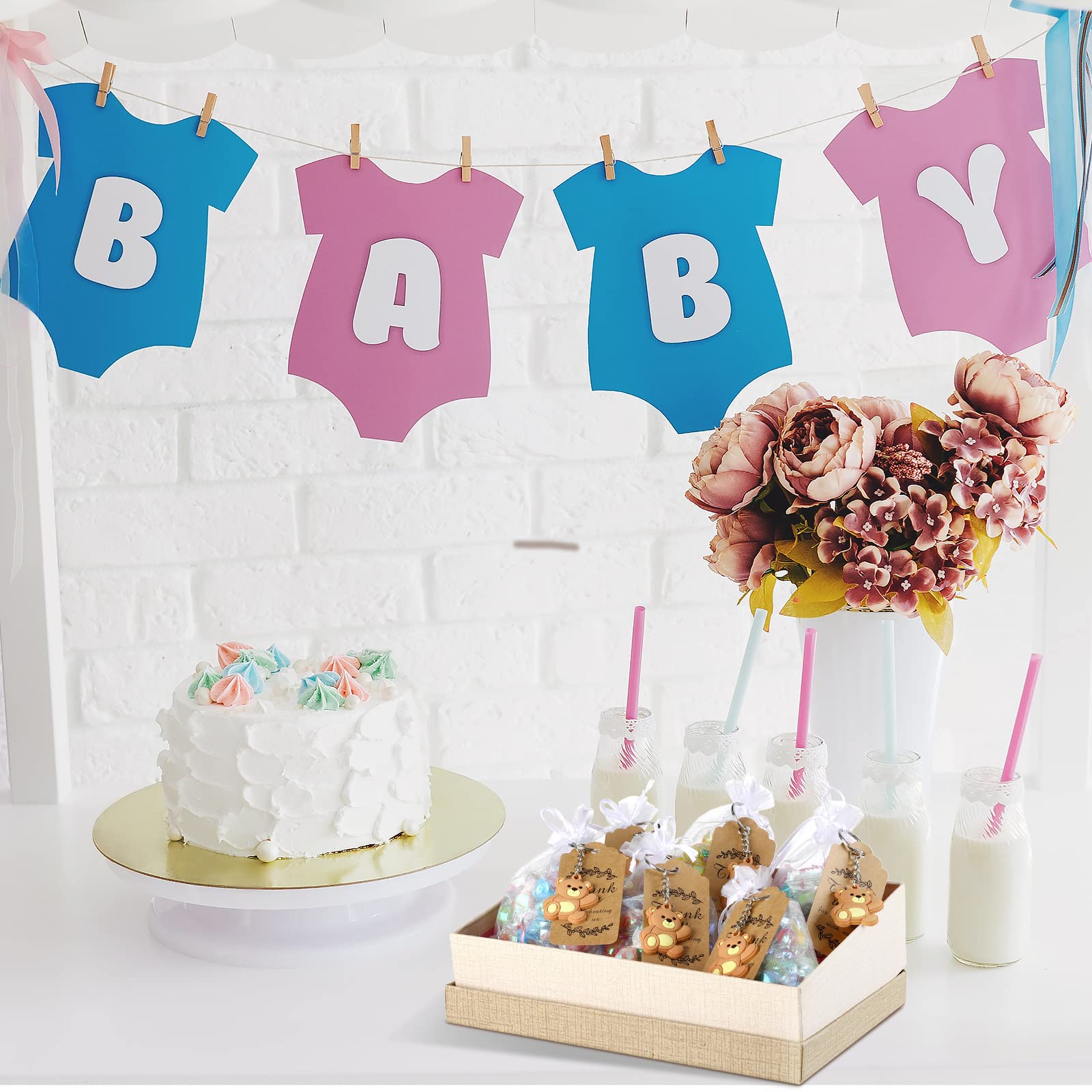 DIY craft party decor bear keychain image