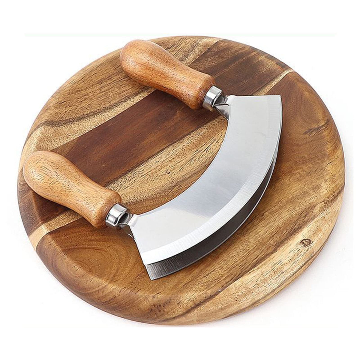 ROQILA Mezzaluna Knife dual blade with ergonomic handles