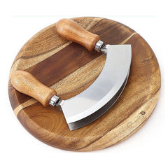 ROQILA Mezzaluna Knife dual blade with ergonomic handles