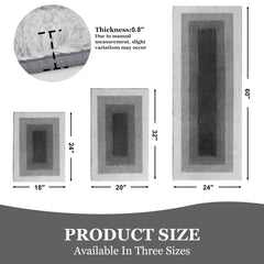 RORA gray bathroom rug absorbent microfiber mat