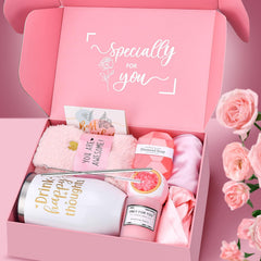 rose gift basket candle and handcrafted soap
