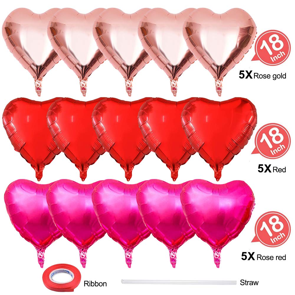 Rose Gold 18 inch heart foil balloon