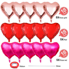 Rose Gold 18 inch heart foil balloon
