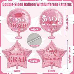 Rose gold graduation foil balloon 19inch star