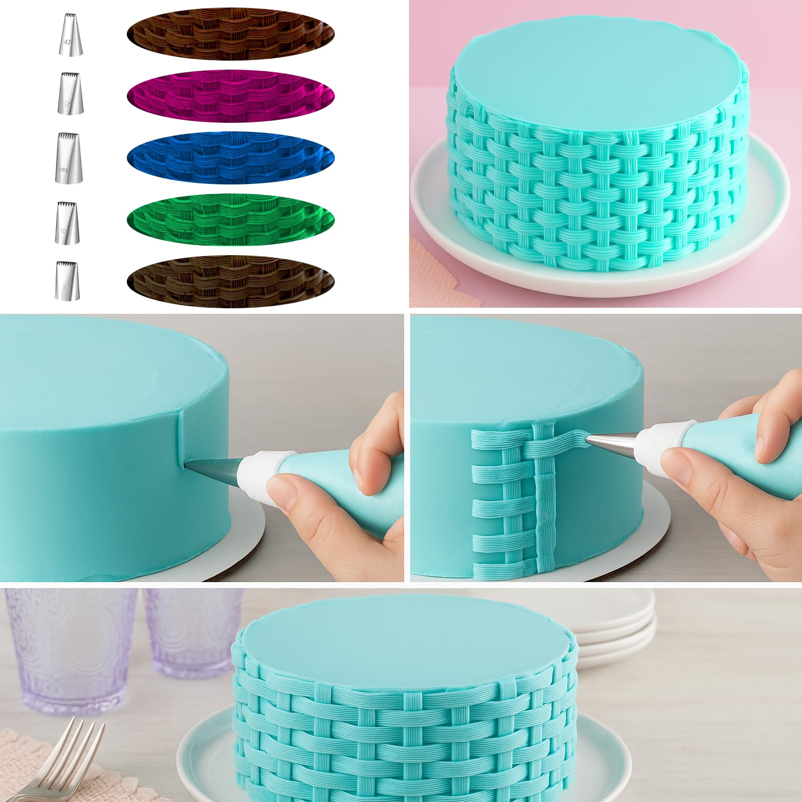 Rose lace piping nozzle for cake decoration