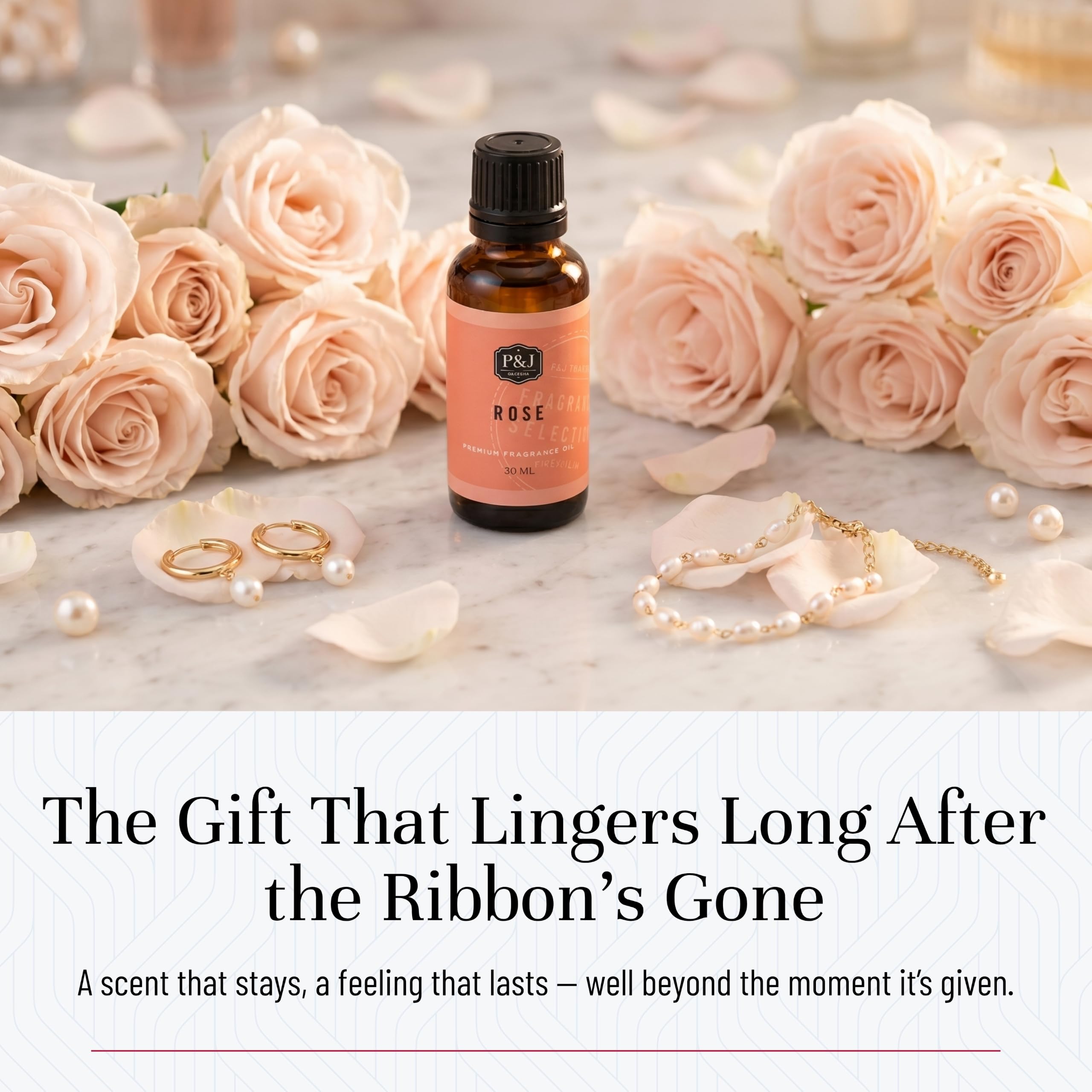 Amber bottle with euro dropper cap Rose Scented Oil 30ml