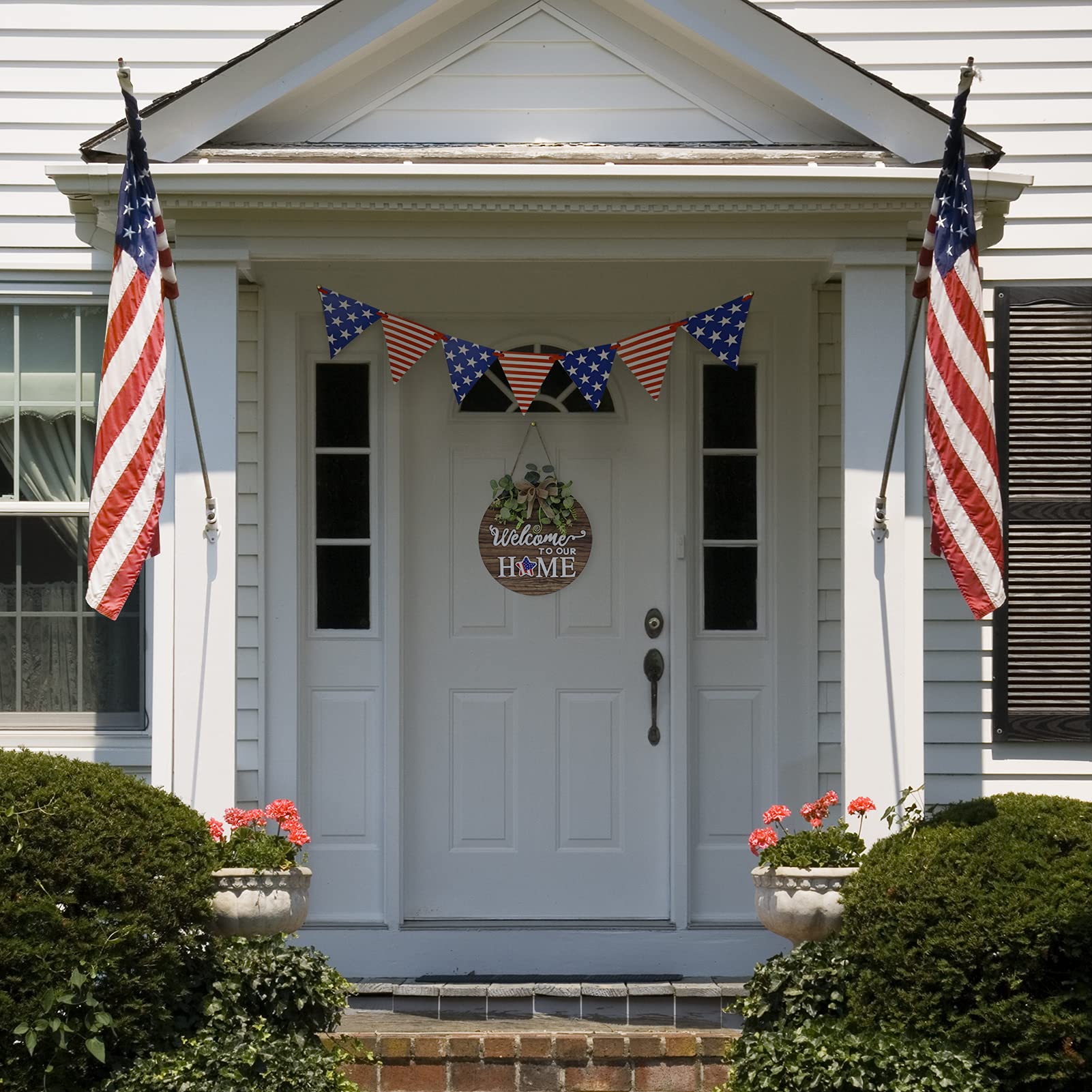 All seasons wreath style welcome sign for entry by RoseCraft