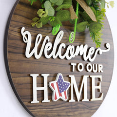 Fall season welcome sign display by RoseCraft on entry