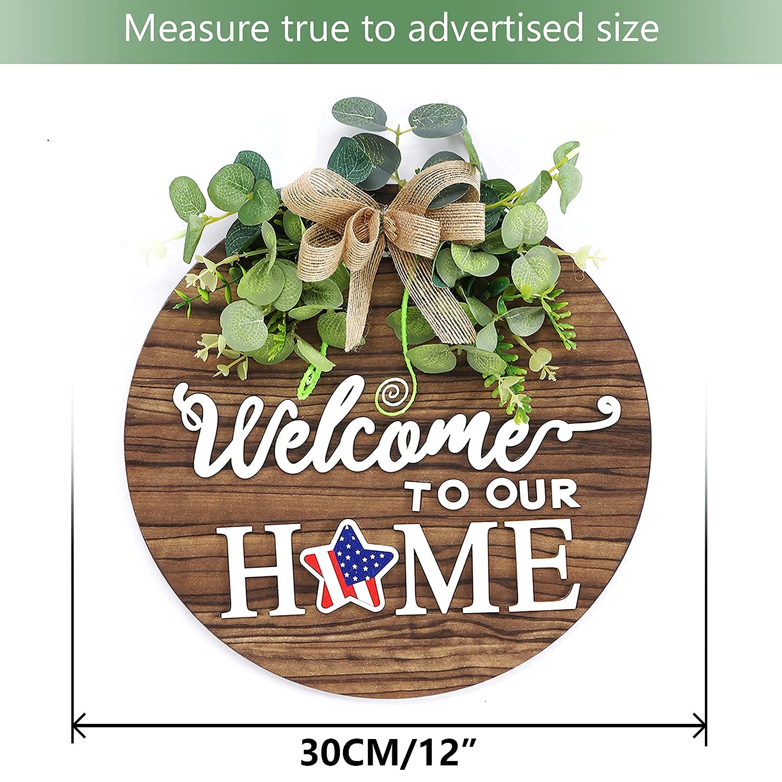 Summer front door decor with RoseCraft seasonal sign image