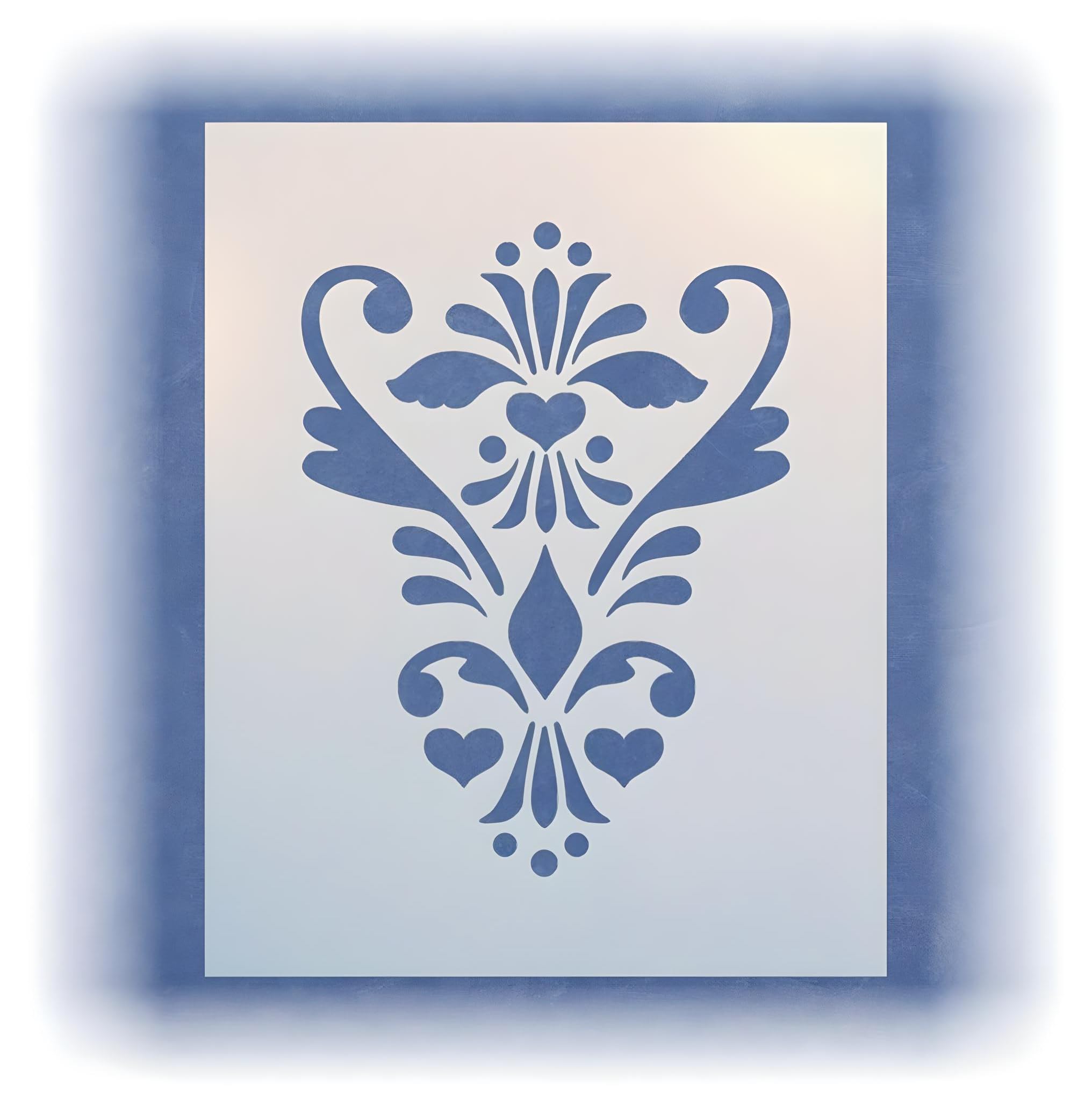 Rosemaling 10 stencil on durable Mylar for reuse