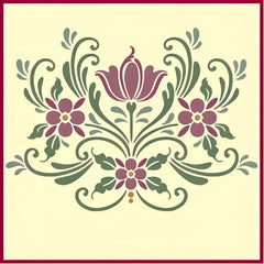 Rosemaling 16 Scandinavian stencil template reusable Mylar for DIY decor