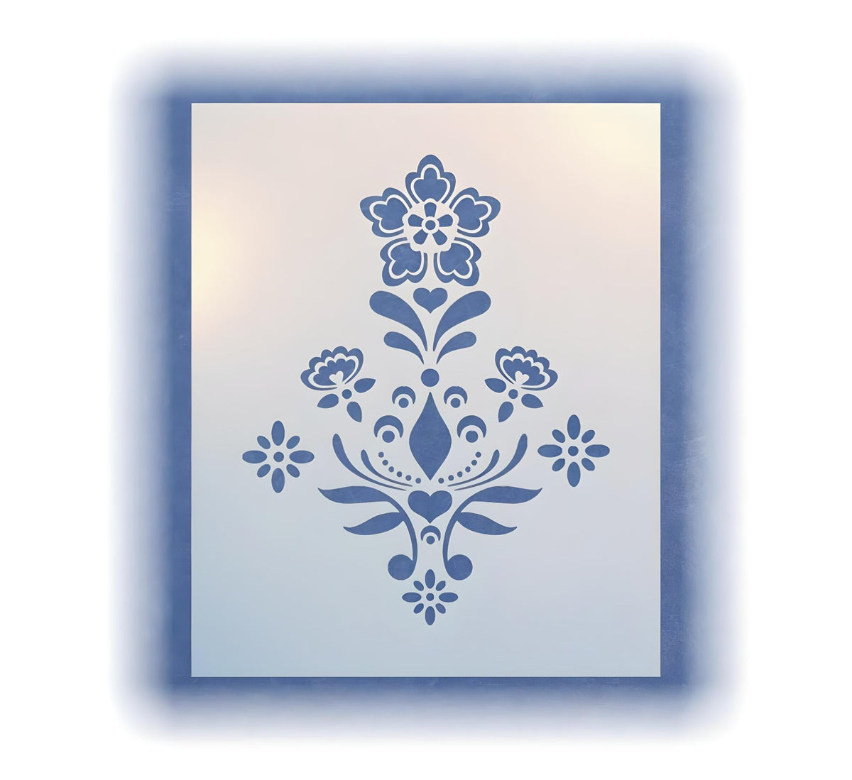 Rosemaling Pattern 1 Stencil Template 7x9 on wood
