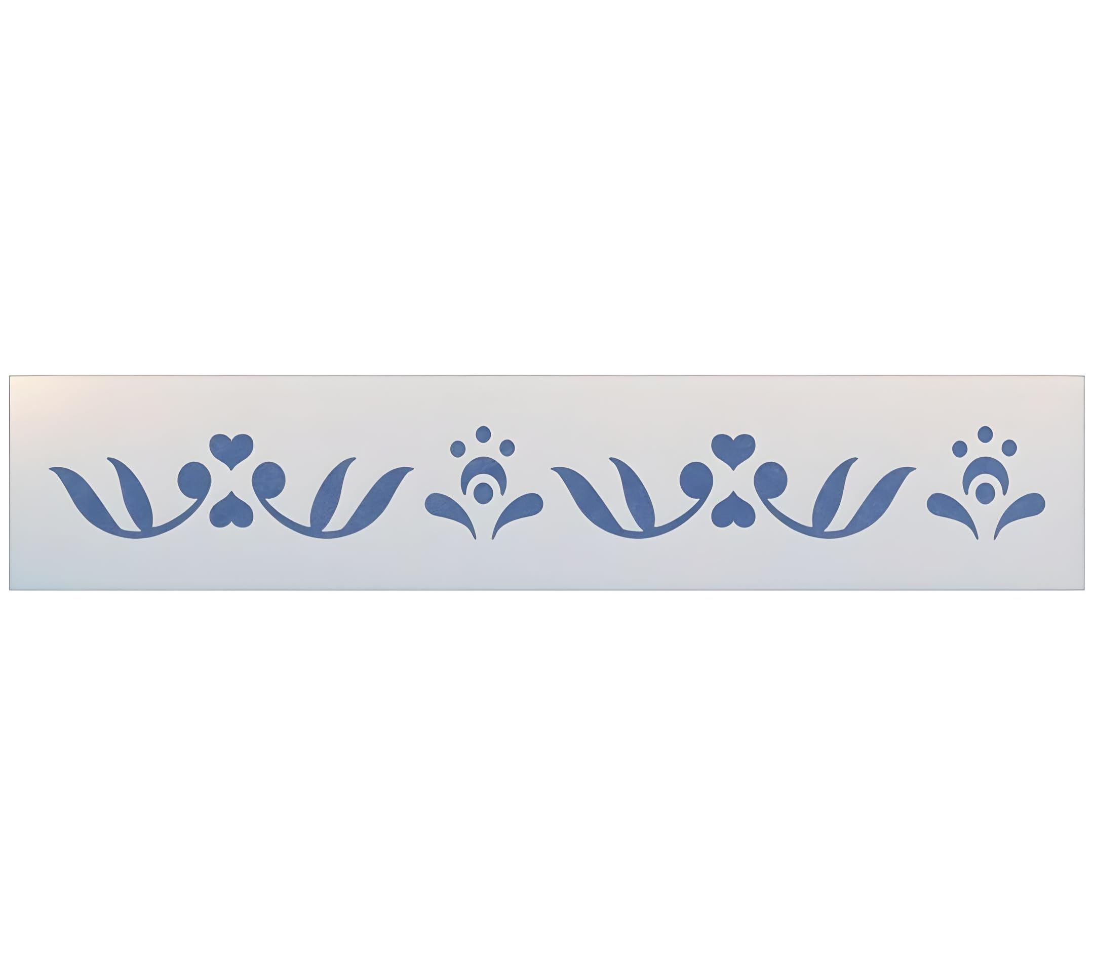 Rosemaling Pattern 3 Stencil Template 16.5 x 2 The Artful Stencil