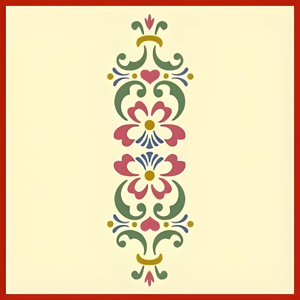 Reusable Mylar stencil Rosemaling Pattern 6 for crafts