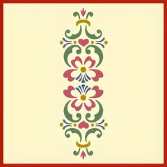 Reusable Mylar stencil Rosemaling Pattern 6 for crafts