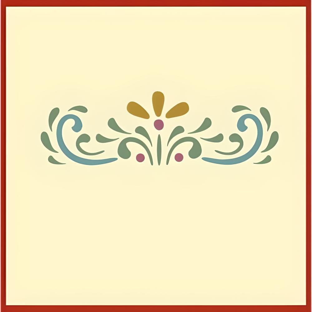 Nordic Rosemaling design stencils for home décor projects