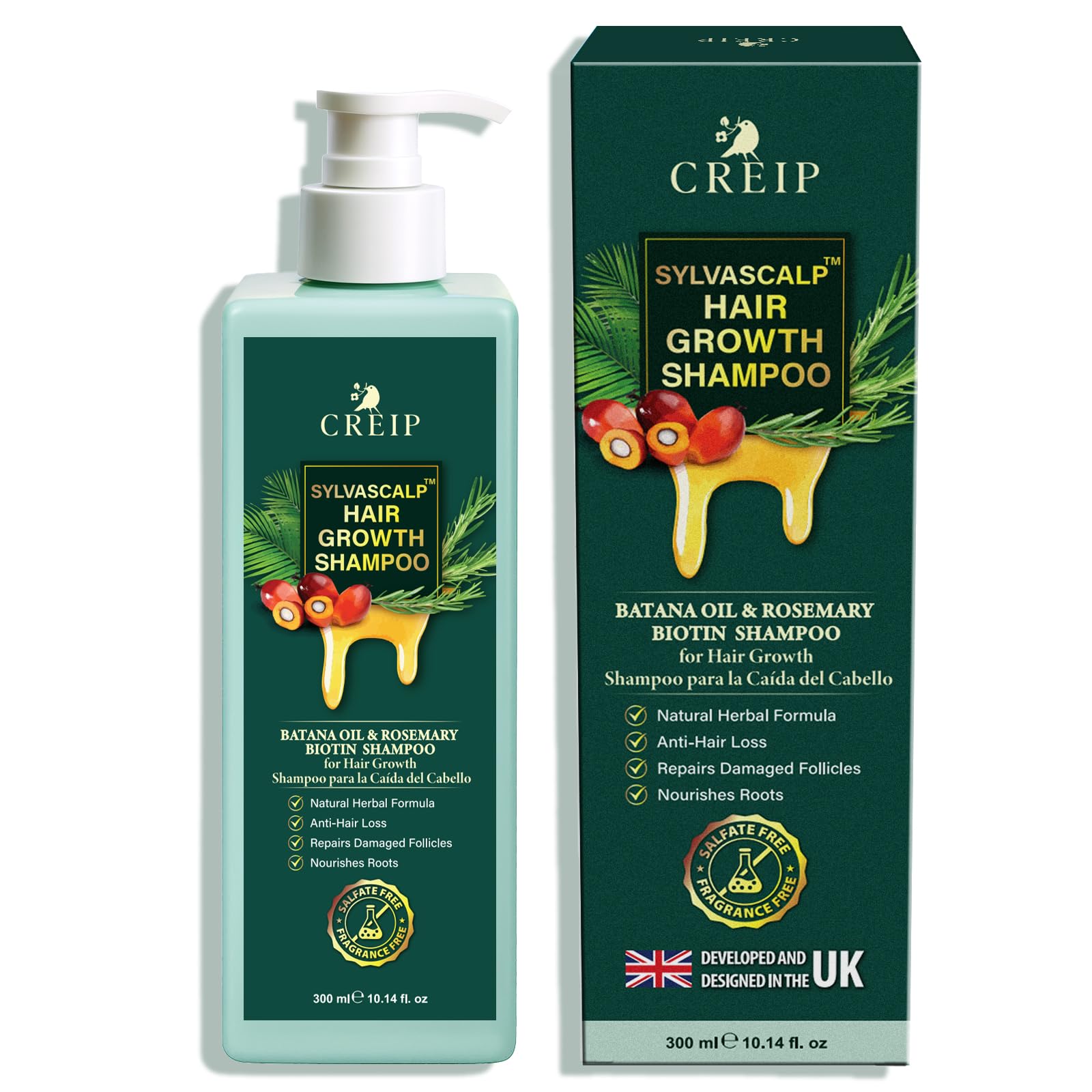 rosemary batana oil hair growth shampoo product