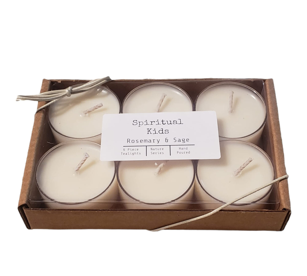 Rosemary & Sage Tealights 6ct natural soy wax with cotton wick