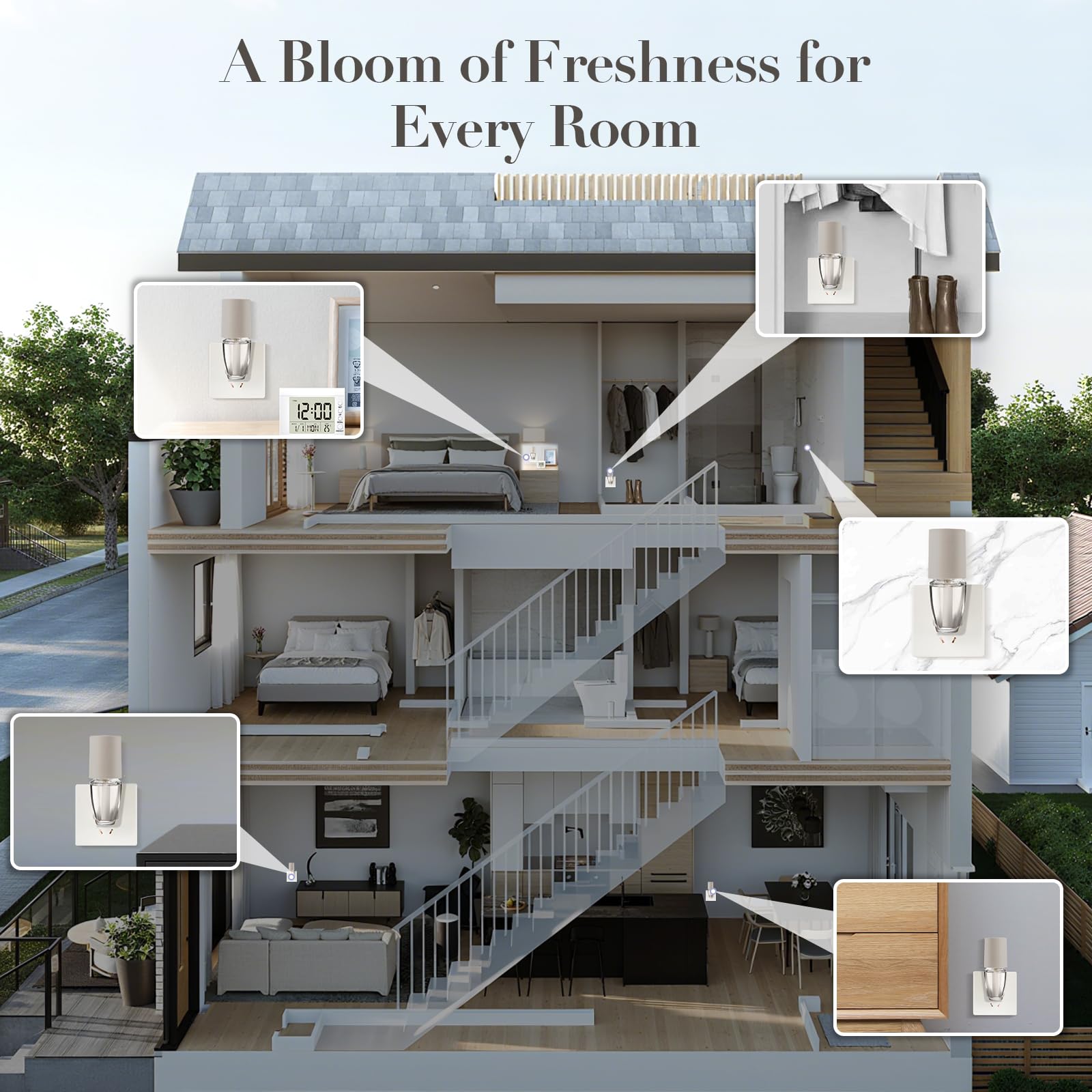 Living room kitchen bathroom or office fragrance plug