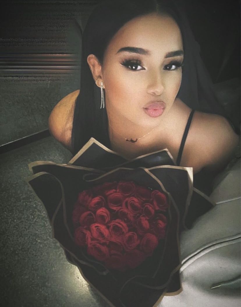 Black glitter rose bouquet ROSLILY