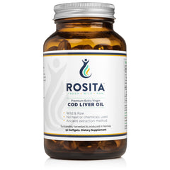 Rosita cod liver oil softgels front label
