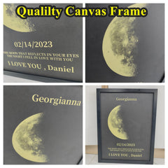 ROSLILY Moon Phase Frame A4 black frame display