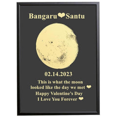 ROSLILY Moon Phase Frame A5 black frame front view