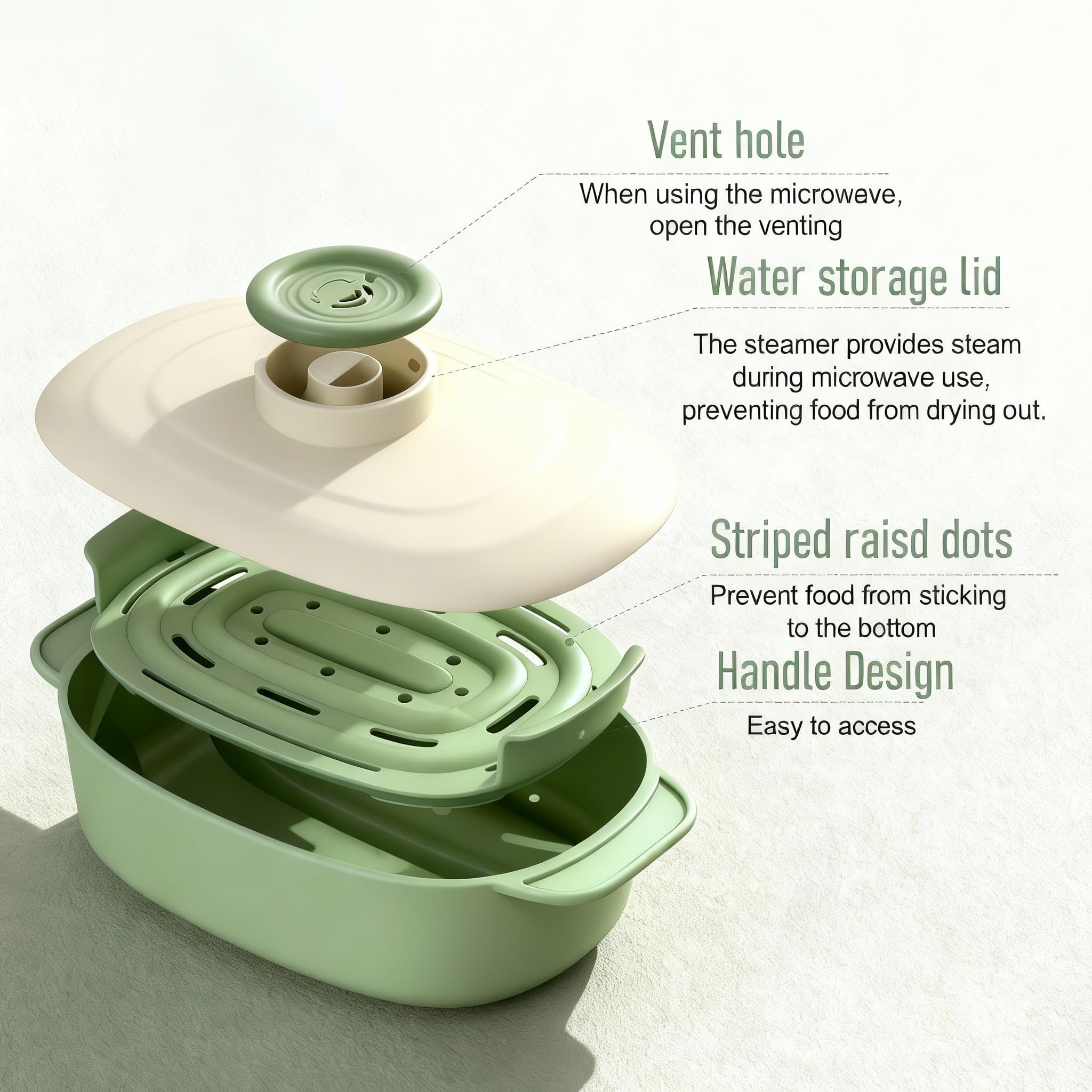 BPA-free silicone steamer bowl