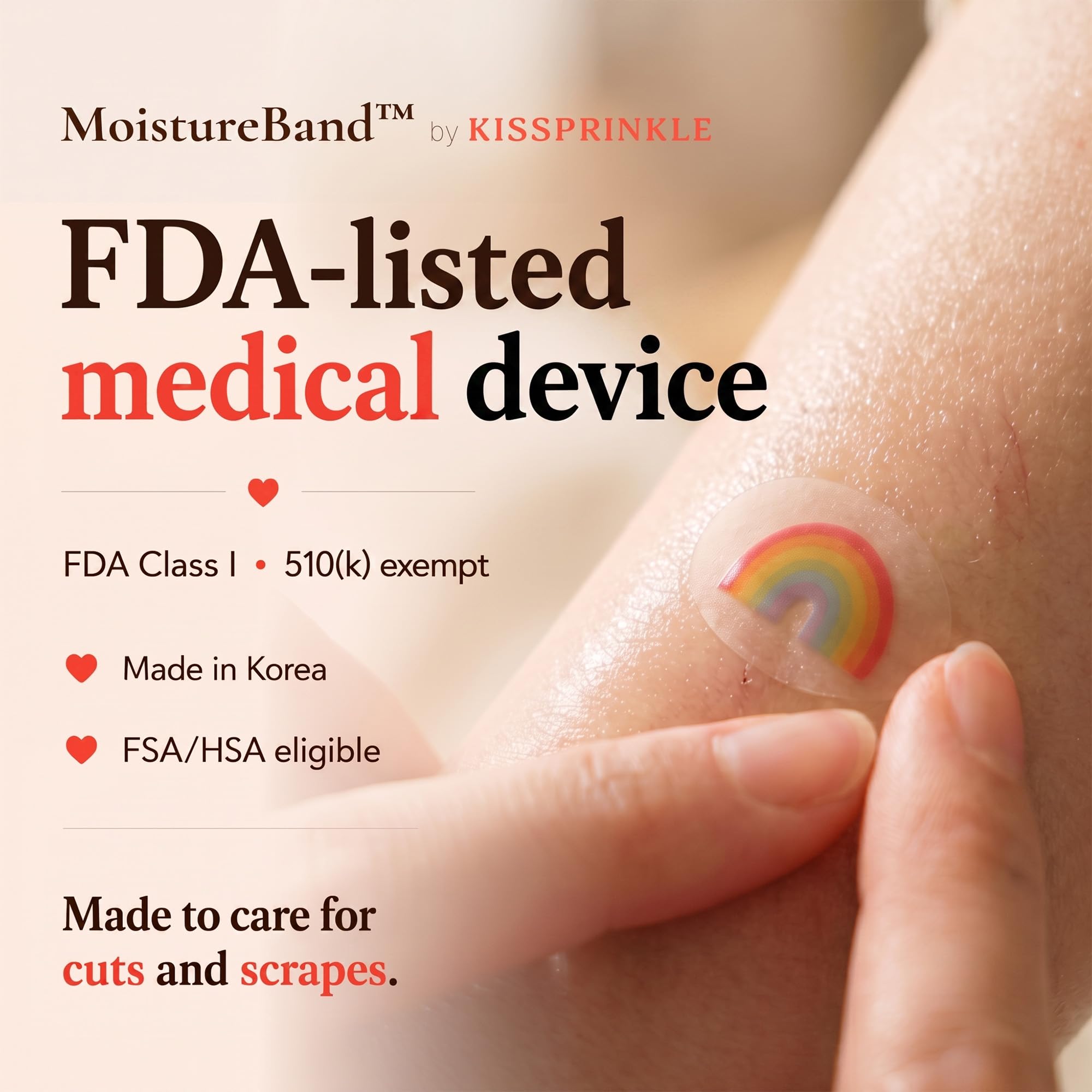 Kissprinkle MoistureBand ellipse 9 piece hydrocolloid dressing image