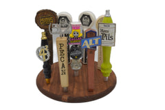 Round 9 tap display made of solid American Pine